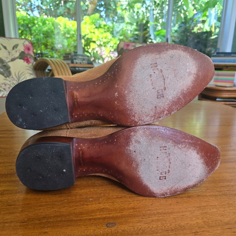 Heritage Boot Co. Snip Toe Suede Cowboy Boots - Picture 4 of 6